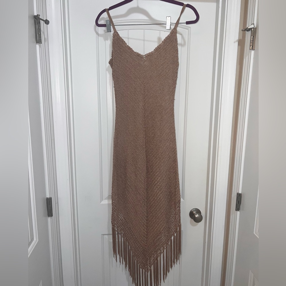 BEAUTIFUL CROCHET BEADED DRESS
